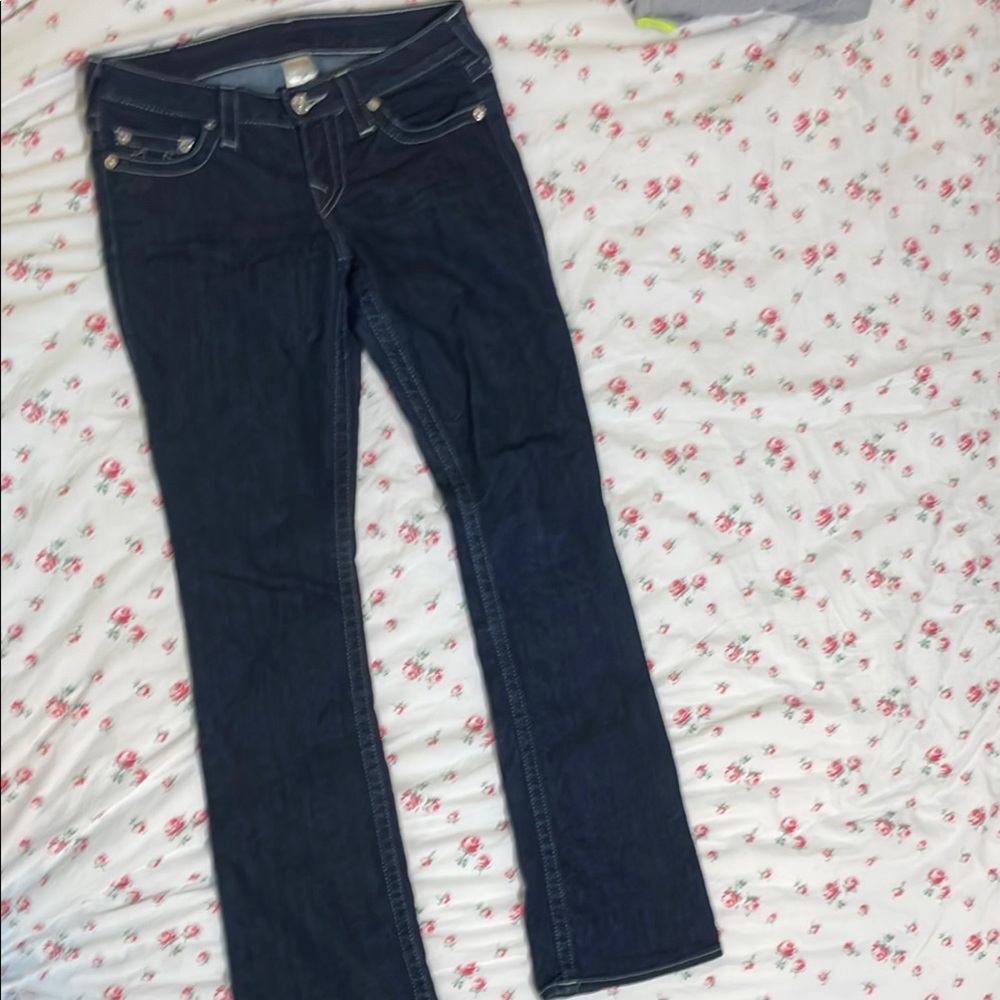 True Religion Dark Denim Boot Cut Jeans size 28